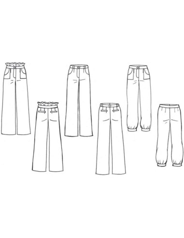 Molde de calça Dulce - Anna Rose patterns