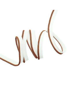 Pesponto, lurex sobressalente - Cobre com trama branca