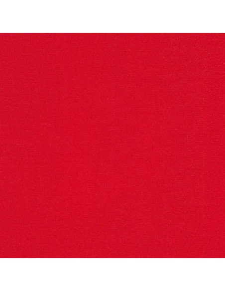Tecido de algodão liso patchwork Kona - Vermelho