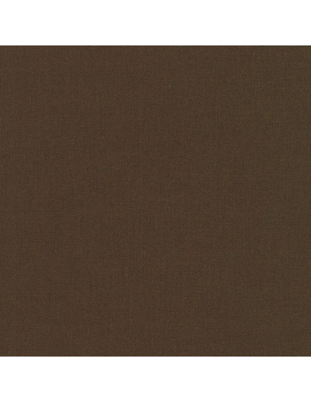 Tecido de algodão liso patchwork Kona - Chocolate