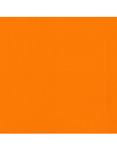 Tecido de algodão liso patchwork Kona - Laranja
