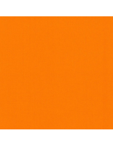 Tecido de algodão liso patchwork Kona - Laranja
