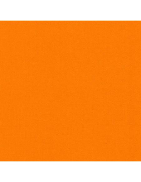 Tecido de algodão liso patchwork Kona - Laranja