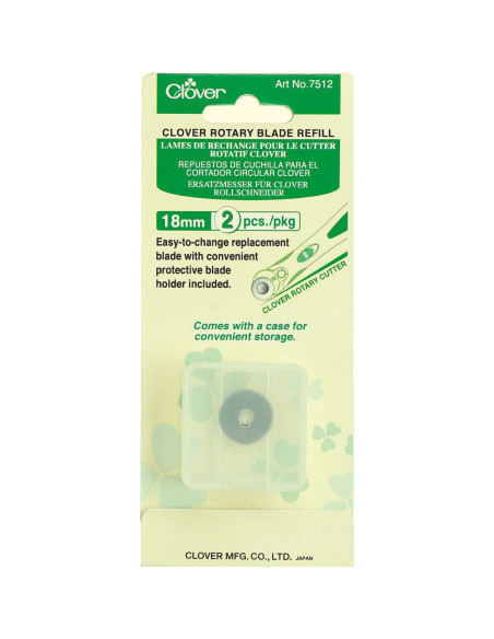 2 lâminas de reposição para cortador Clover - 18 mm