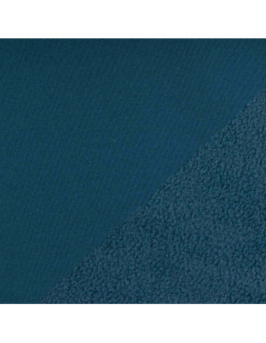 Tecido softshell repelente à água com forro de microfibra polar - Azul denim