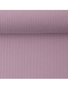 Tecido jersey de algodão malha fina canelada - Lavanda 2