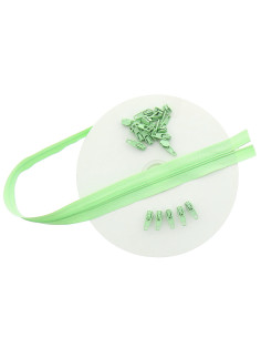 Rolo de 10 metros de fecho de nylon - Verde água