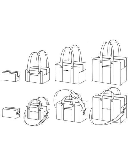 Padrão de bolsa e nécessaire de viagem - Ikatee
