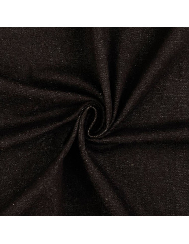 Tecido jeans de algodão clássico - Preto
