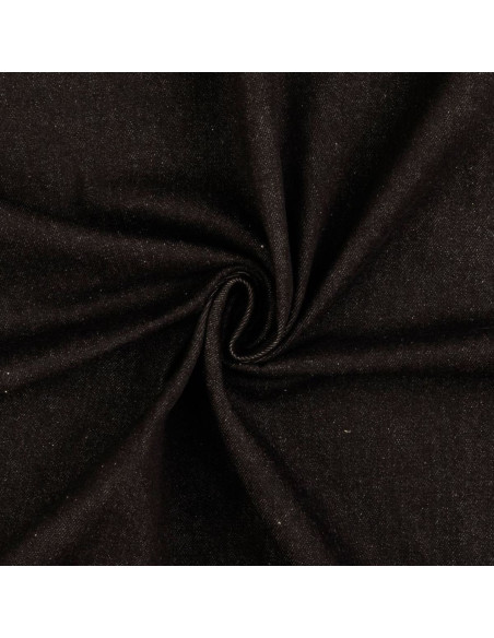 Tecido jeans de algodão clássico - Preto