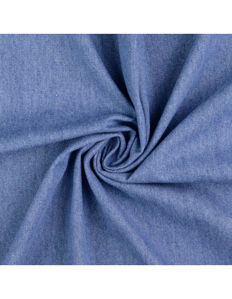 Tecido jeans de algodão leve - Azul claro