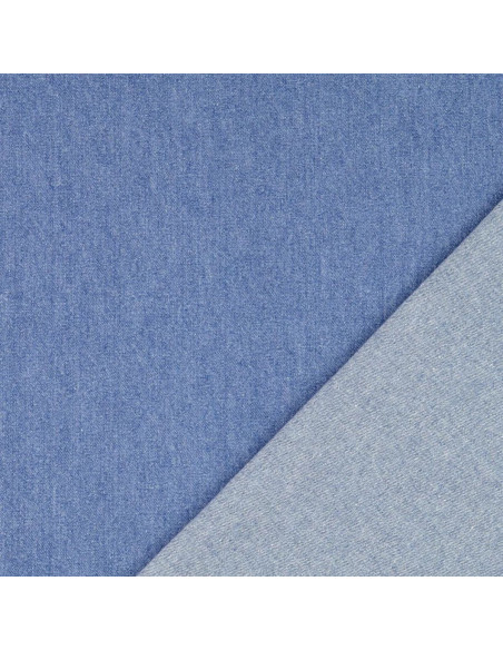 Tecido jeans de algodão leve - Azul claro