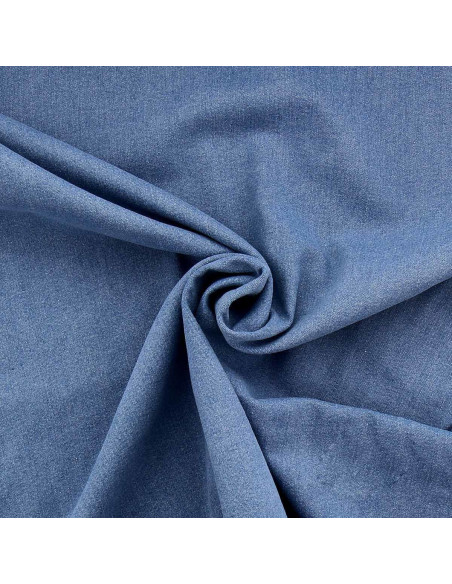 Tecido jeans Denim stretch - Azul médio