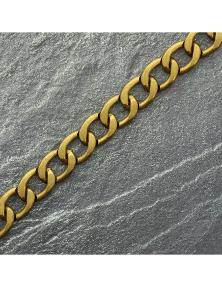 Corrente plana em alumínio 20 mm - Ouro escuro