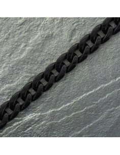 Corrente plana em acrílico 20 mm - Preto
