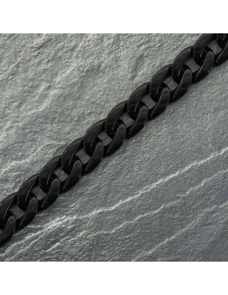 Corrente plana em acrílico 20 mm - Preto