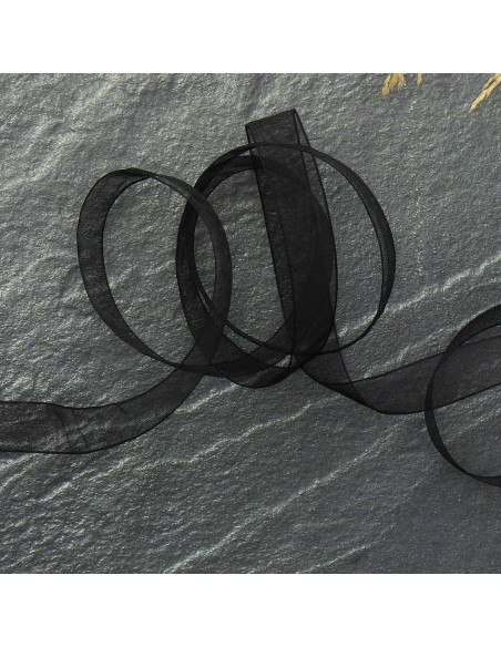 Fita de organza - Preto
