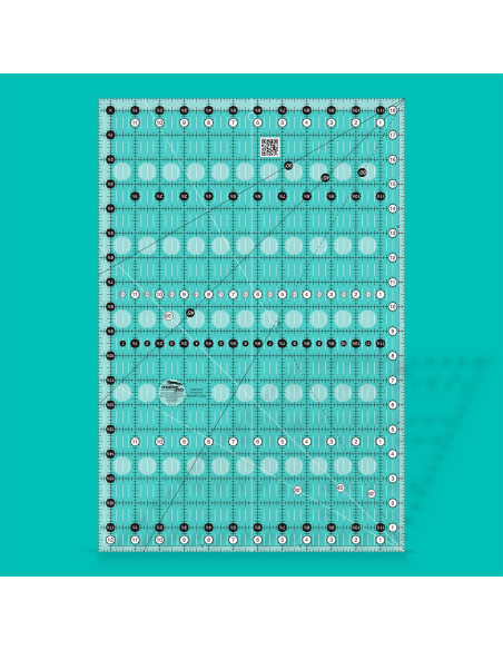 Régua retangular para quilting 12.5" x 18.5" Creative Grids