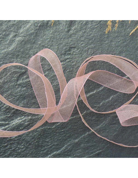 Fita de organza - Rosa claro