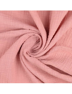 Tecido de gaze dupla de algodão Vintage - Rosa antigo