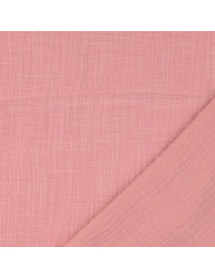 Tecido de gaze dupla de algodão Vintage - Rosa antigo 2