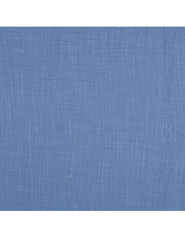 Tecido de gaze dupla de algodão Vintage - Azul jeans