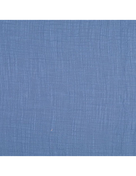 Tecido de gaze dupla de algodão Vintage - Azul jeans