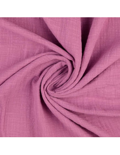 Tecido de gaze dupla de algodão Vintage - Rosa antigo