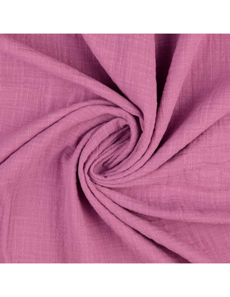 Tecido de gaze dupla de algodão Vintage - Rosa antigo