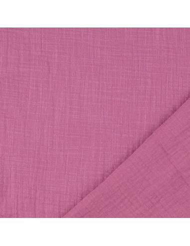 Tecido de gaze dupla de algodão Vintage - Rosa antigo