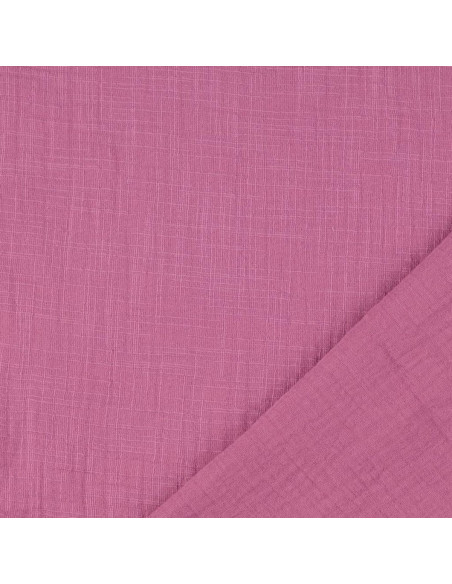 Tecido de gaze dupla de algodão Vintage - Rosa antigo