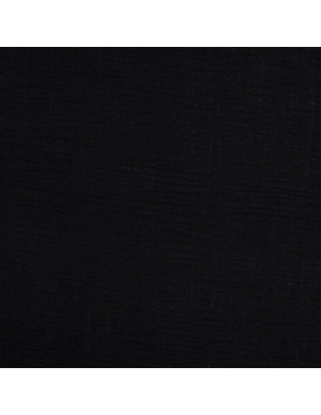 Tecido gaze dupla de algodão Vintage - Preto