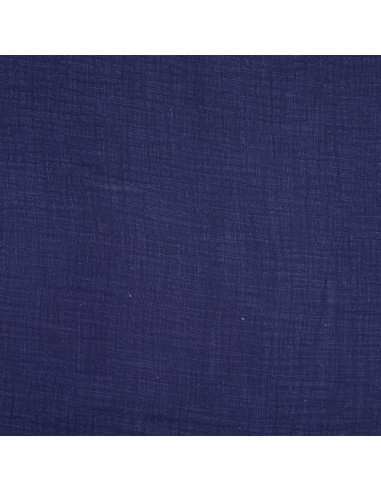 Tecido de gaze dupla de algodão Vintage - Azul marinho