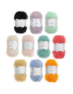 Caixa com 10 novelos de fio para crochê Creative Bubble - Crazy Bubble Gang 2