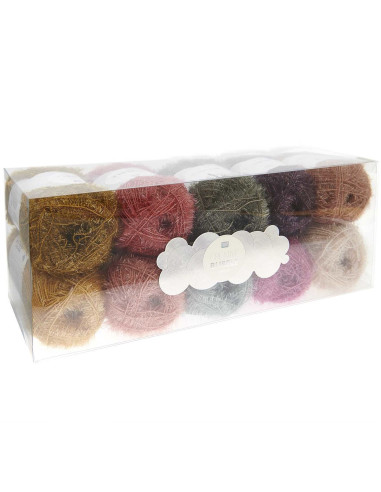 Conjunto de 10 novelos de fio para crochê Creative Bubble - Earthy