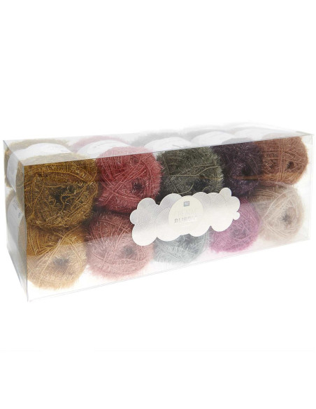 Conjunto de 10 novelos de fio para crochê Creative Bubble - Earthy