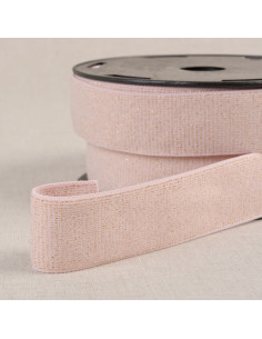 Boxer elástico com lantejoulas - Rosa e dourado