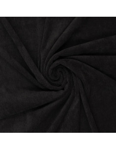 Tecido de veludo cotelê - Preto
