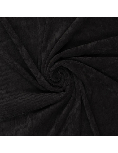 Tecido de veludo cotelê - Preto
