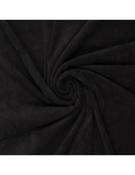 Tecido de veludo cotelê - Preto