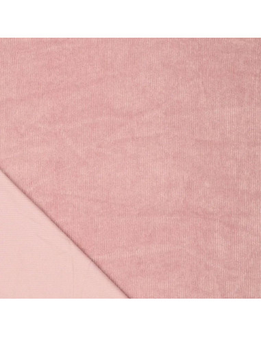 Tecido de veludo cotelê - Rosa velho claro