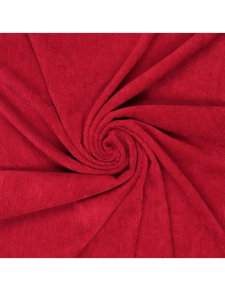 Tecido de veludo cotelê - Vermelho