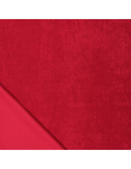 Tecido de veludo cotelê - Vermelho
