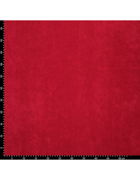 Tecido de veludo cotelê - Vermelho