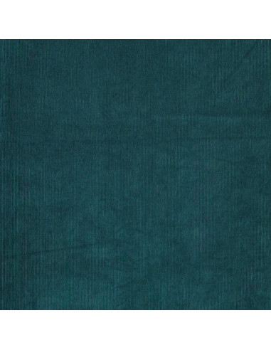 Tecido de veludo cotelê - Azul petróleo