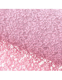 Tecido de renda elástica Glamour - Rosa antigo