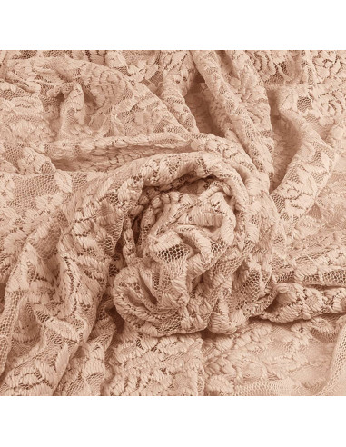 Tecido de renda elástica Glamour - Nude