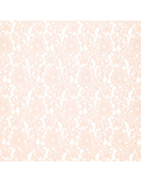 Tecido guipura stretch Bloom - Rosa claro