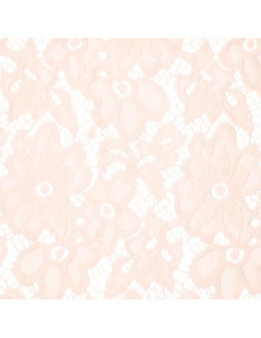 Tecido guipura stretch Bloom - Rosa claro
