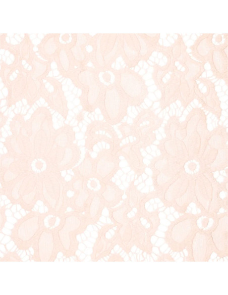 Tecido guipura stretch Bloom - Rosa claro